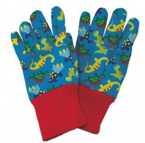 Kent & Stowe Blue Dinosaur Kids Gardening Gloves