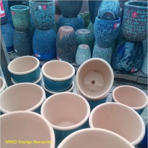 Glazed pots