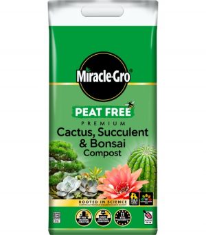 Cactus
Miracle-Gro Peat Free Premium Cactus & Bonsai compost -10L
