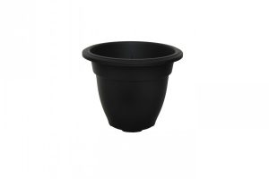 20cm Round Bell Planter - Black