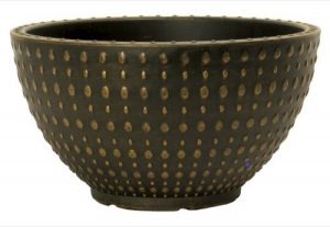 Hobnail Bowl 45cm - Black/Bronze